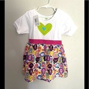 PLOVE half apron cat print casual boutique dress size 4/5